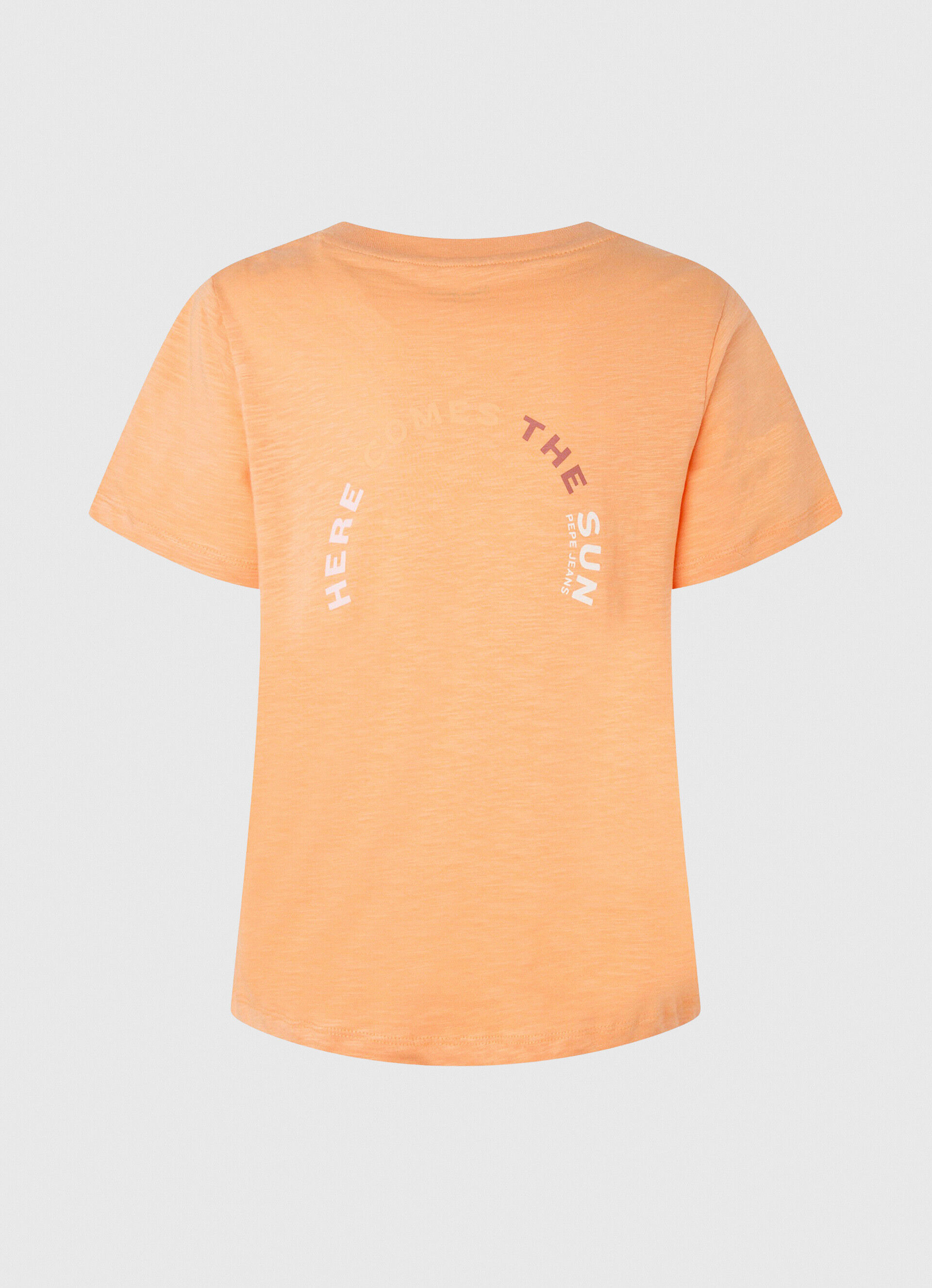 Camiseta com logo estampado - pêssego e laranja