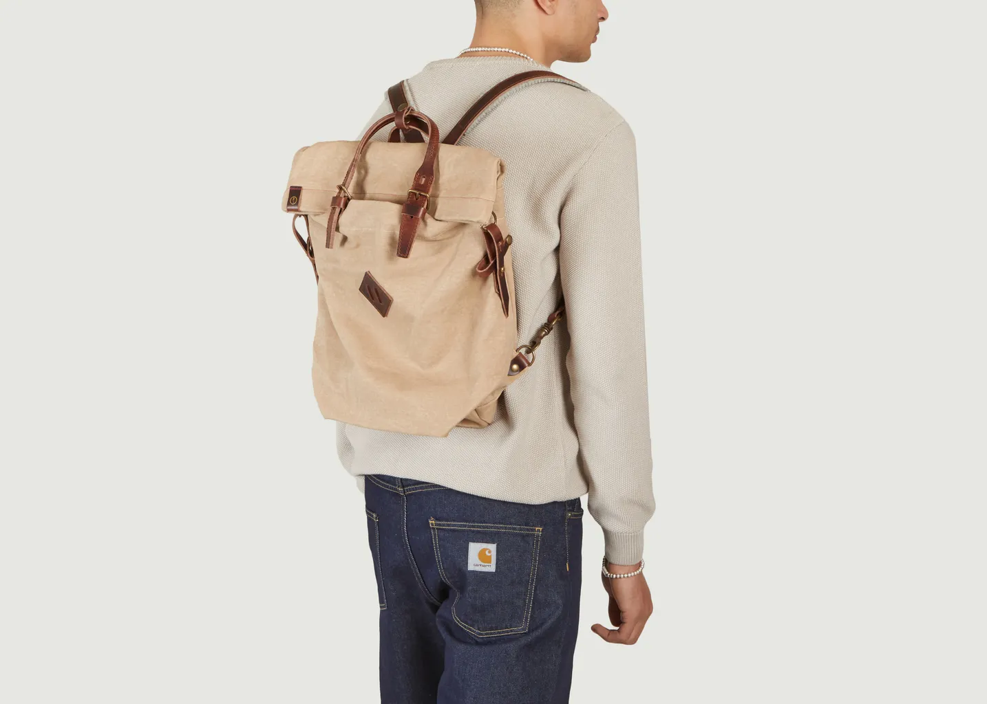 Sac à dos en toile Woody S Bleu de Chauffe