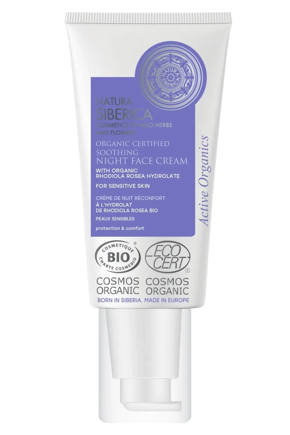 Natura Siberica Crème de nuit Bio réconfort à la Rhodiola Rosea-50 ml