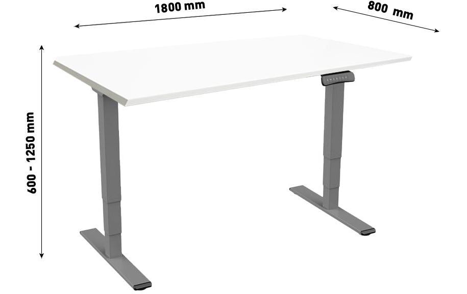 Tischgestell »Contini ET225E 45505 x 0.8 m, Dunkelgrau/Weiss«