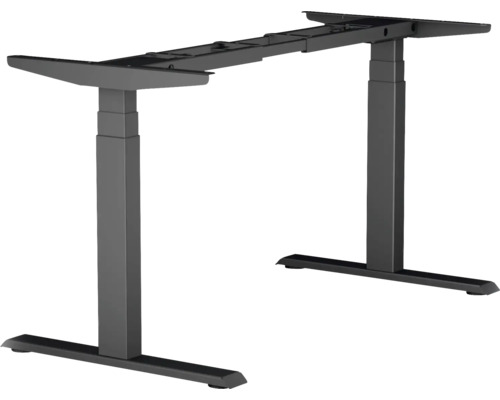 E-MORE tafelonderstel, 3-traps elektrisch in hoogte verstelbaar 640-1290 mm, zwart, 2 motoren