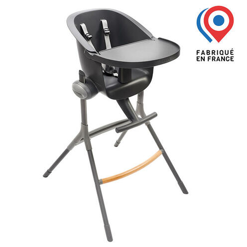 Chaise haute Up & Down Dark Grey - BEABA