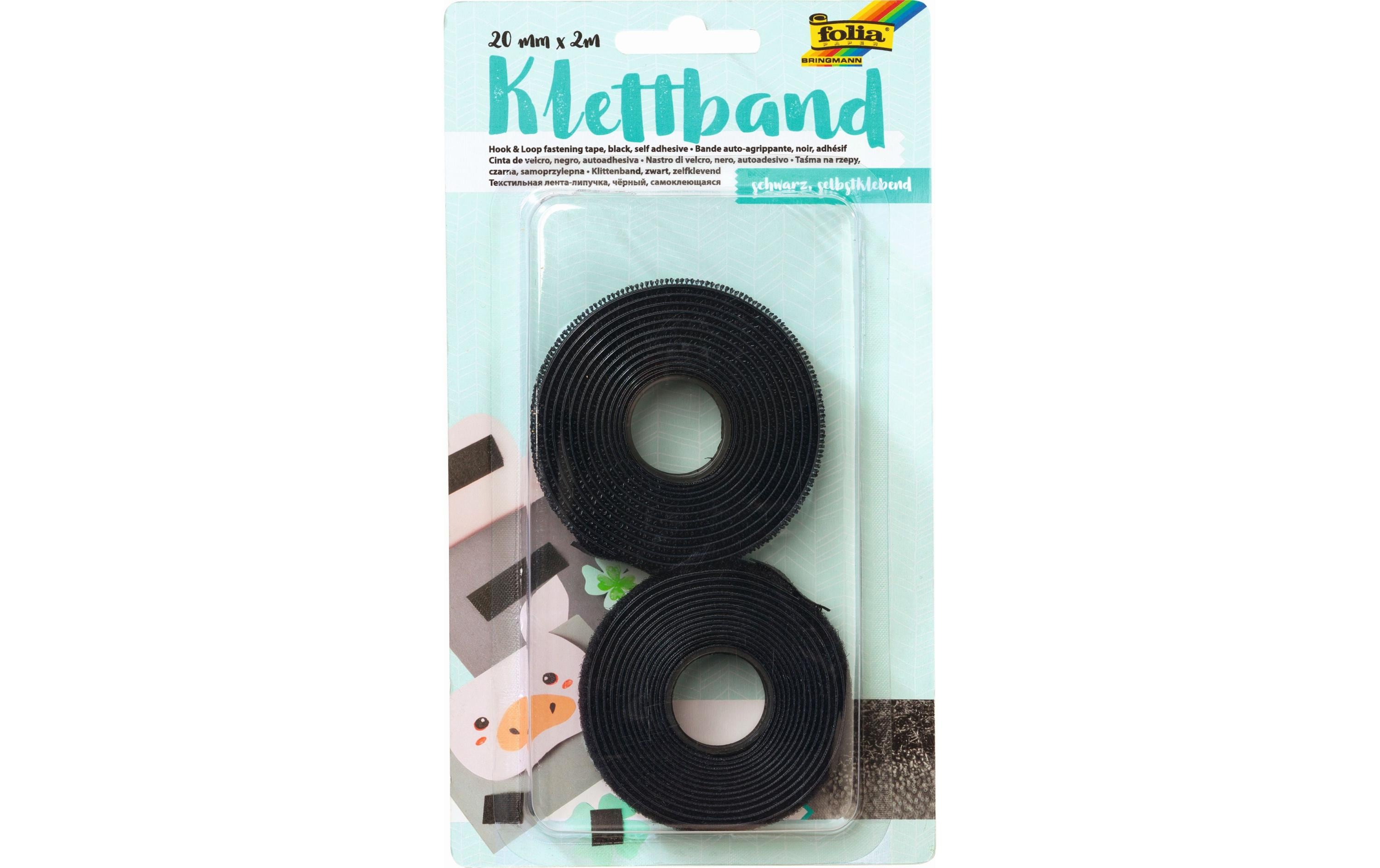 Klettband Selbstklebend SchwarzSelbstklebendes Klettband, schwarz