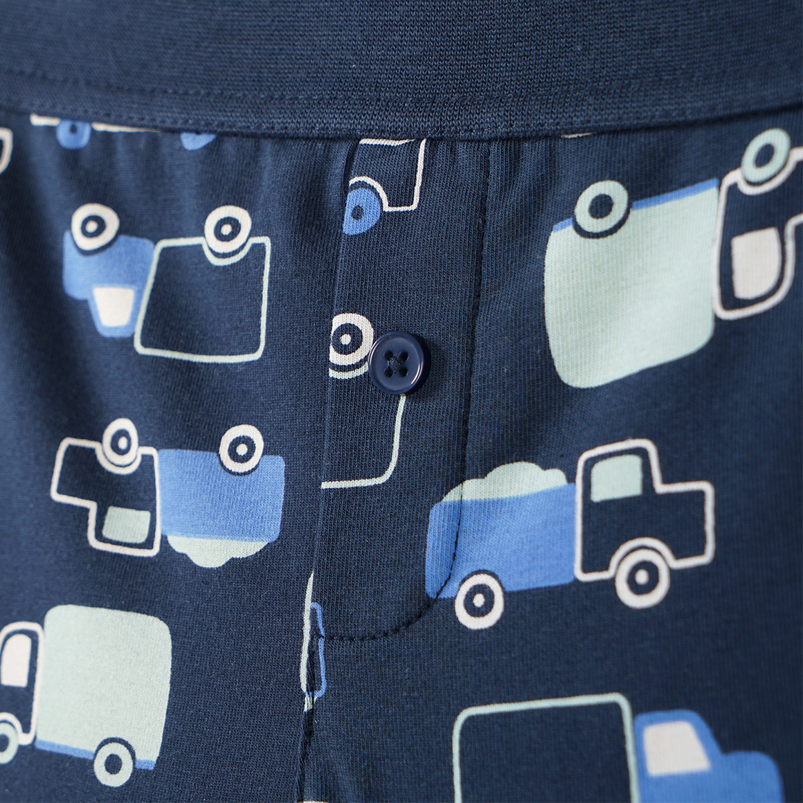 Topomini 3 Baby Boxer mit Fahrzeug-Motiven dunkelblau / blau