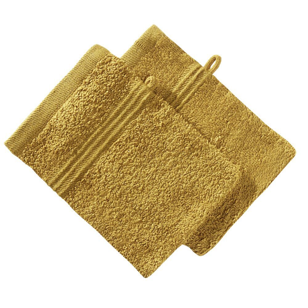 Lot de 2 gants 16x21cm coton jaune bronze