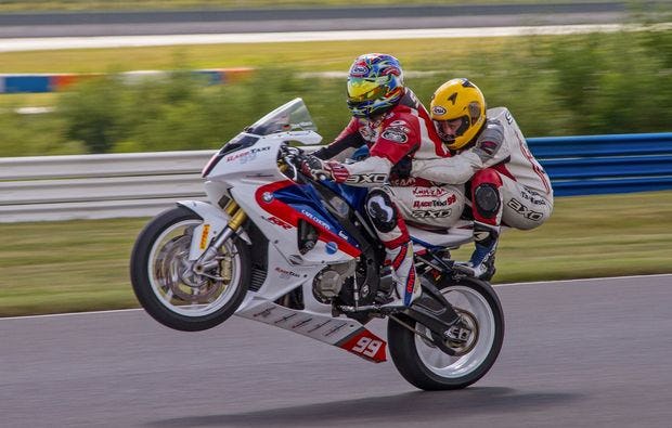 Motorrad-Renntaxi in Oberlungwitz als Geschenk