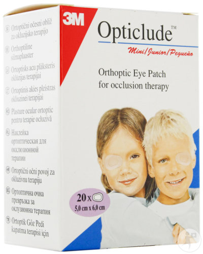 3M Opticlude Junior Compresses Oculaires Mini 63x48mm Pièces 20 (1537)