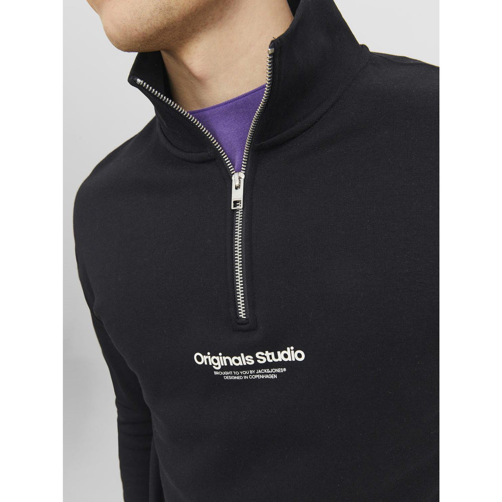 Køb Jack & Jones Junior Black Jorvesterbro Sweat Quarter Zip Noos