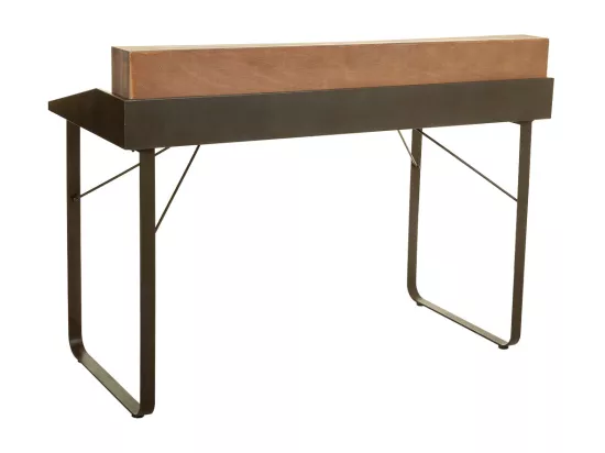 Bureau en bois et métal marron 130x60x95