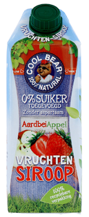 Cool Bear Vruchtensiroop Aardbei en Appel 750ML