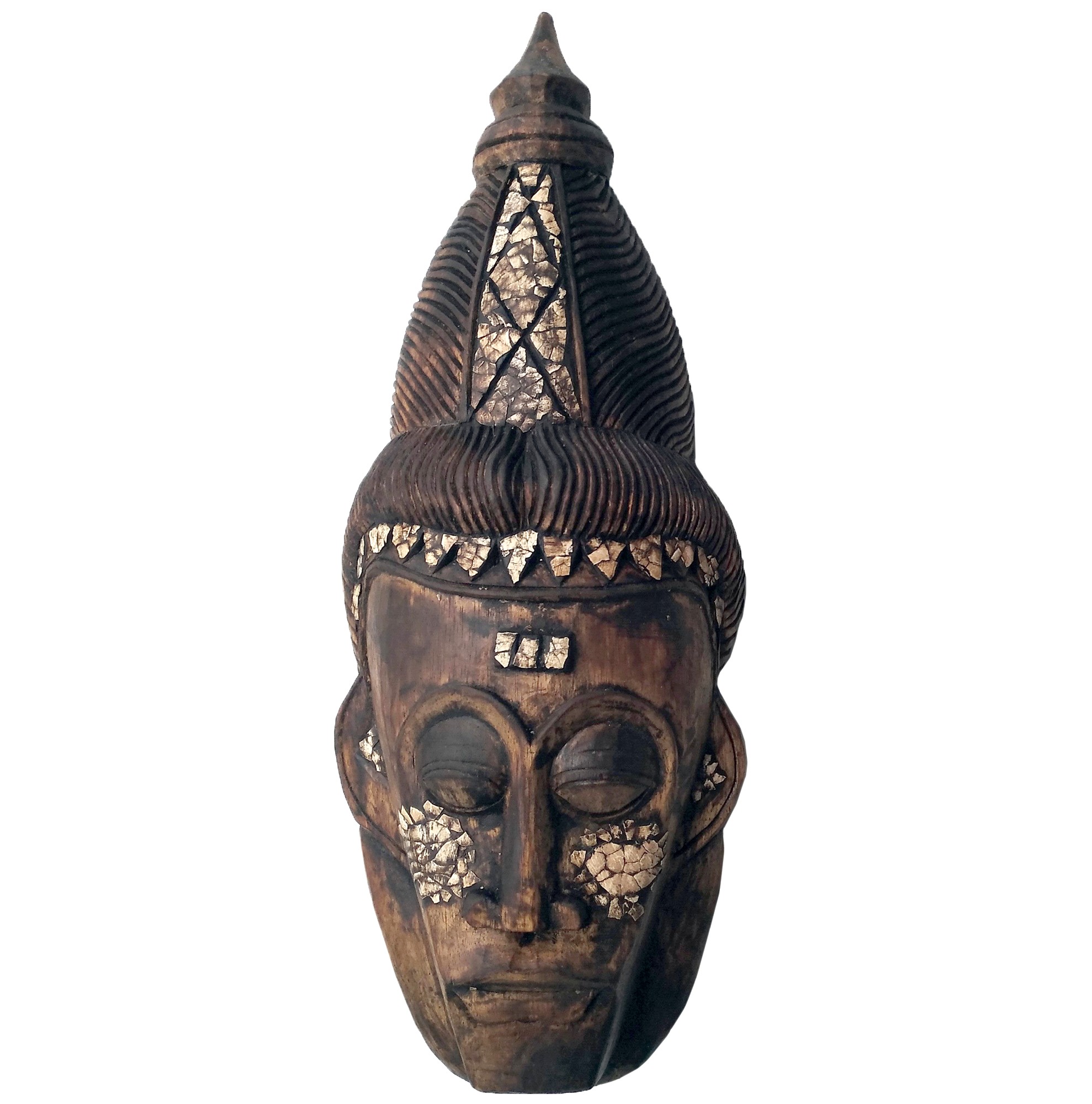 Maske 'African Man', natur,  H 51 cm, B 20 cm,  T 8 cm von fischer's lagerhaus