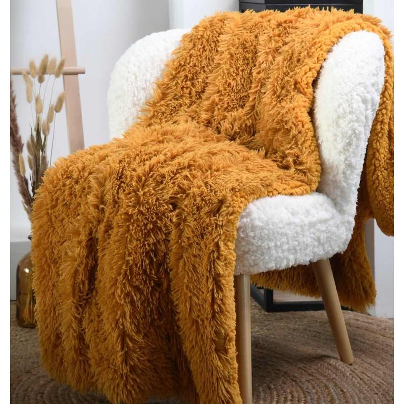 BEKLEY PLAID 130X160CM MOUTARDE