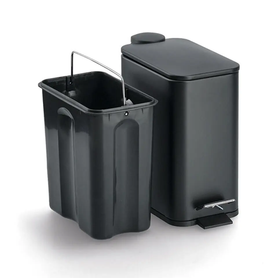 Zeller Prullenbak/pedaalemmer - metaal/kunststof - 5L - softclose