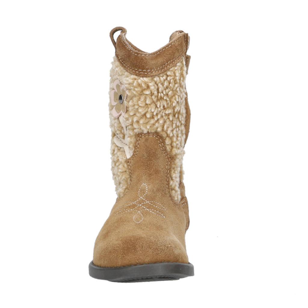 Clic! suède cowboylaarzen cognac