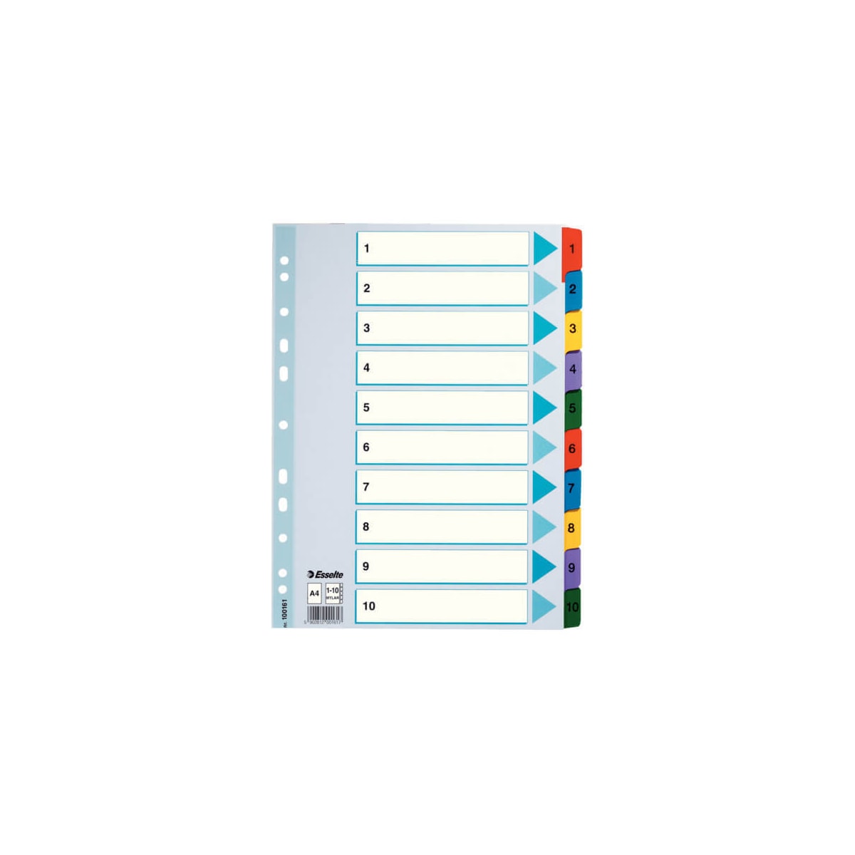 ESSELTE Register Mylar A4/1-10 Multifärgat