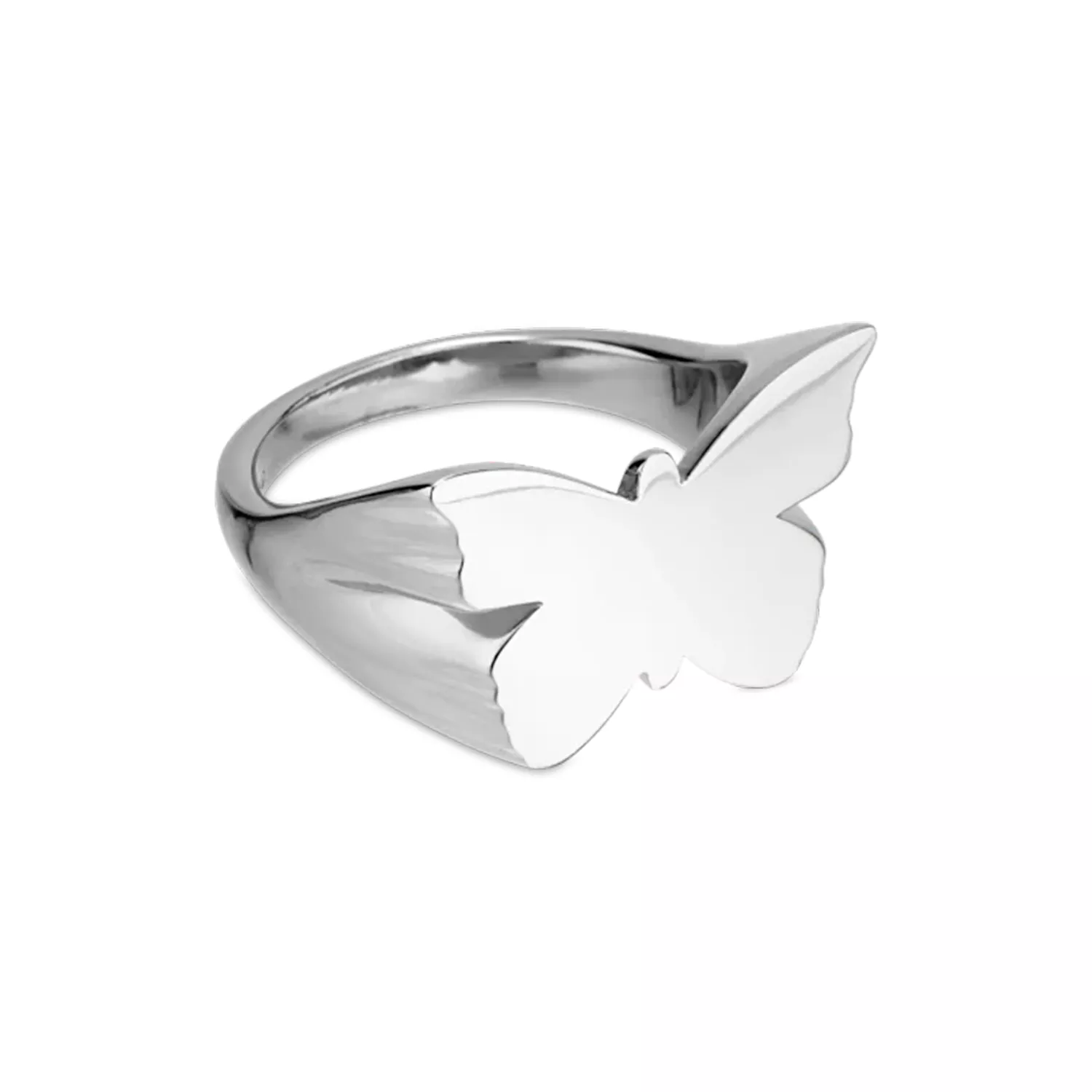 Jane Kønig Butterfly Signet Ring Sølv BSR-HS23-S