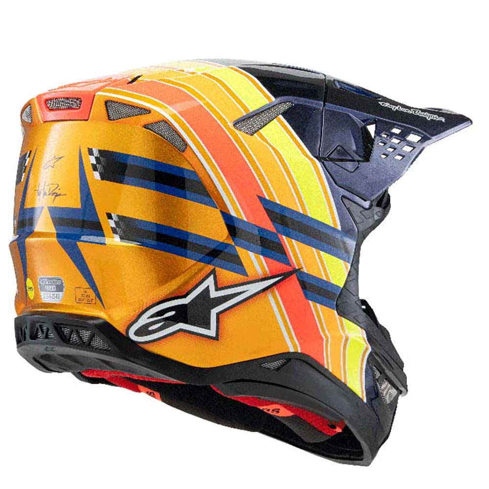Alpinestars - Casque S-M10 TLD Edition 25 Bleu foncé / Orange / Jaune fluo / Rouge