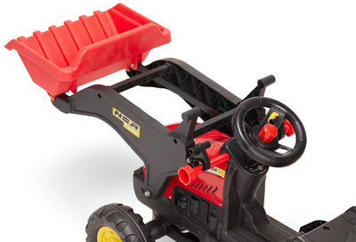 Alex's Garage Trampetraktor Med Skuff, Rød