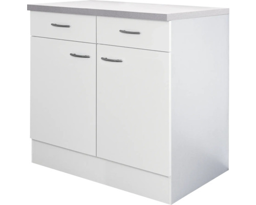 Flex Well onderkast met lade en draaideur Wito BxDxH 80 x 60 x 85 cm wit mat gedemonteerd scharnier links rechts