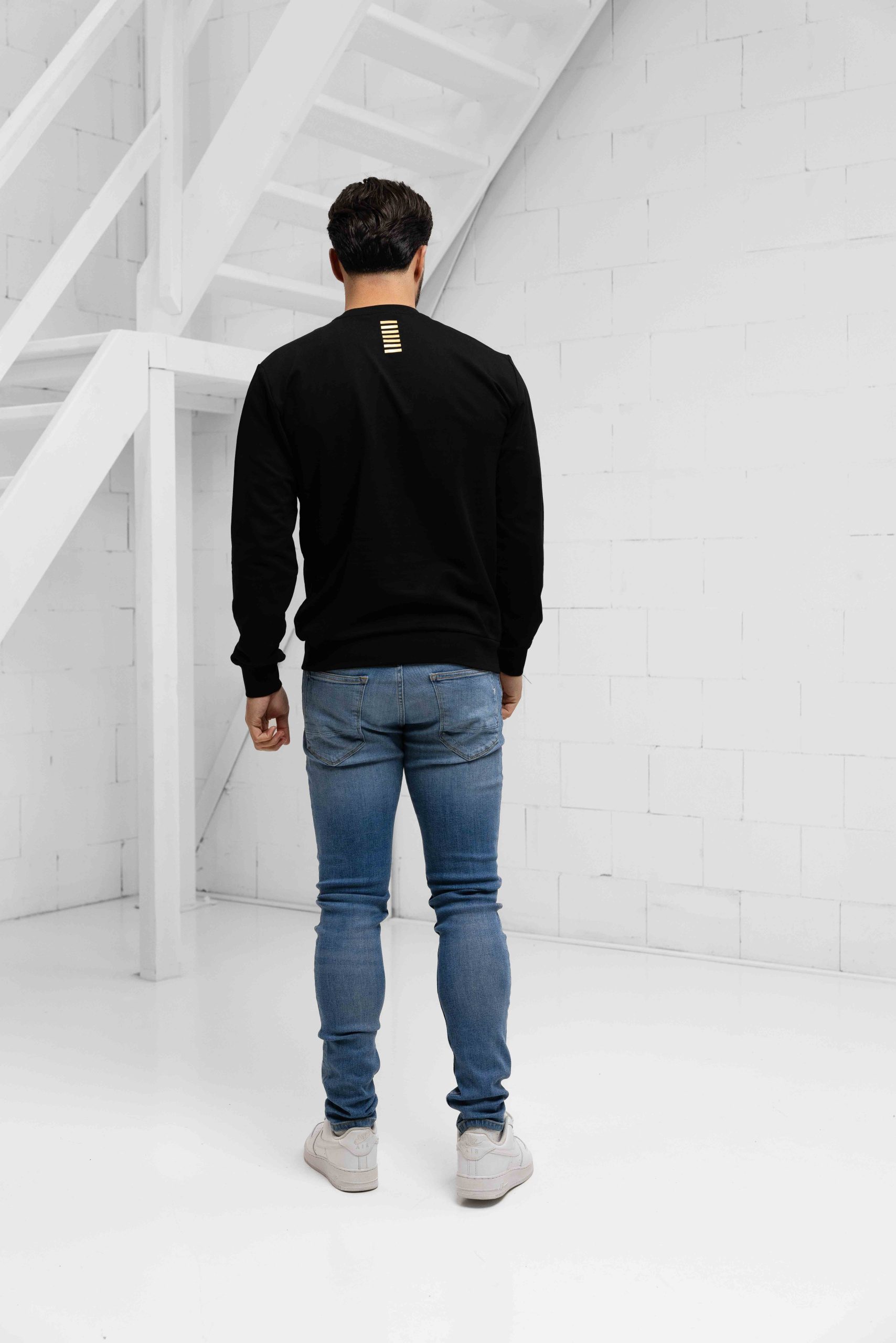 EA7 Emporio Armani 8NPM30 Sweater Heren Zwart/Goud