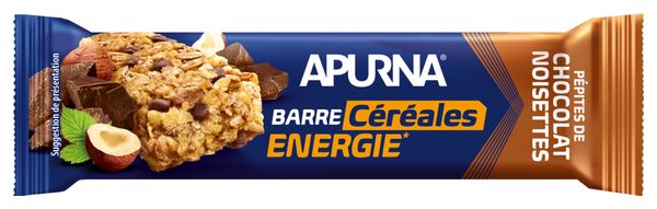 Barre énergétique Apurna Céréales Chocolat/Noisette - 35 g