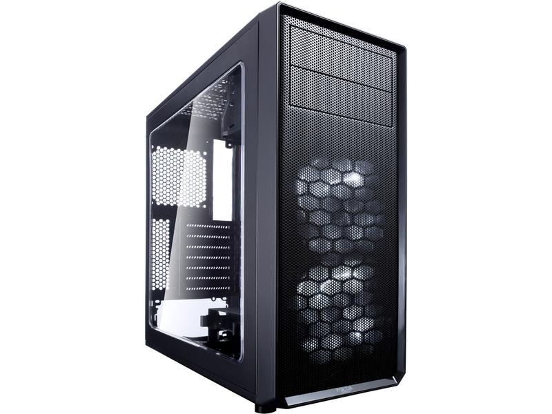 Fractal Design PC-Gehäuse Focus G Schwarz Leises Mid-Tower Gehäuse für ATX Mainboards mit grossem Sichtfenster