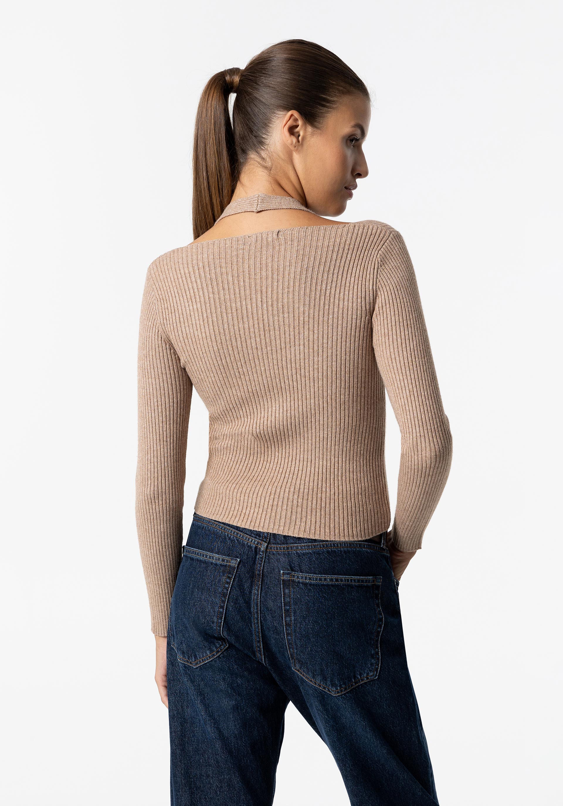 Camisola de Malha Canelada
