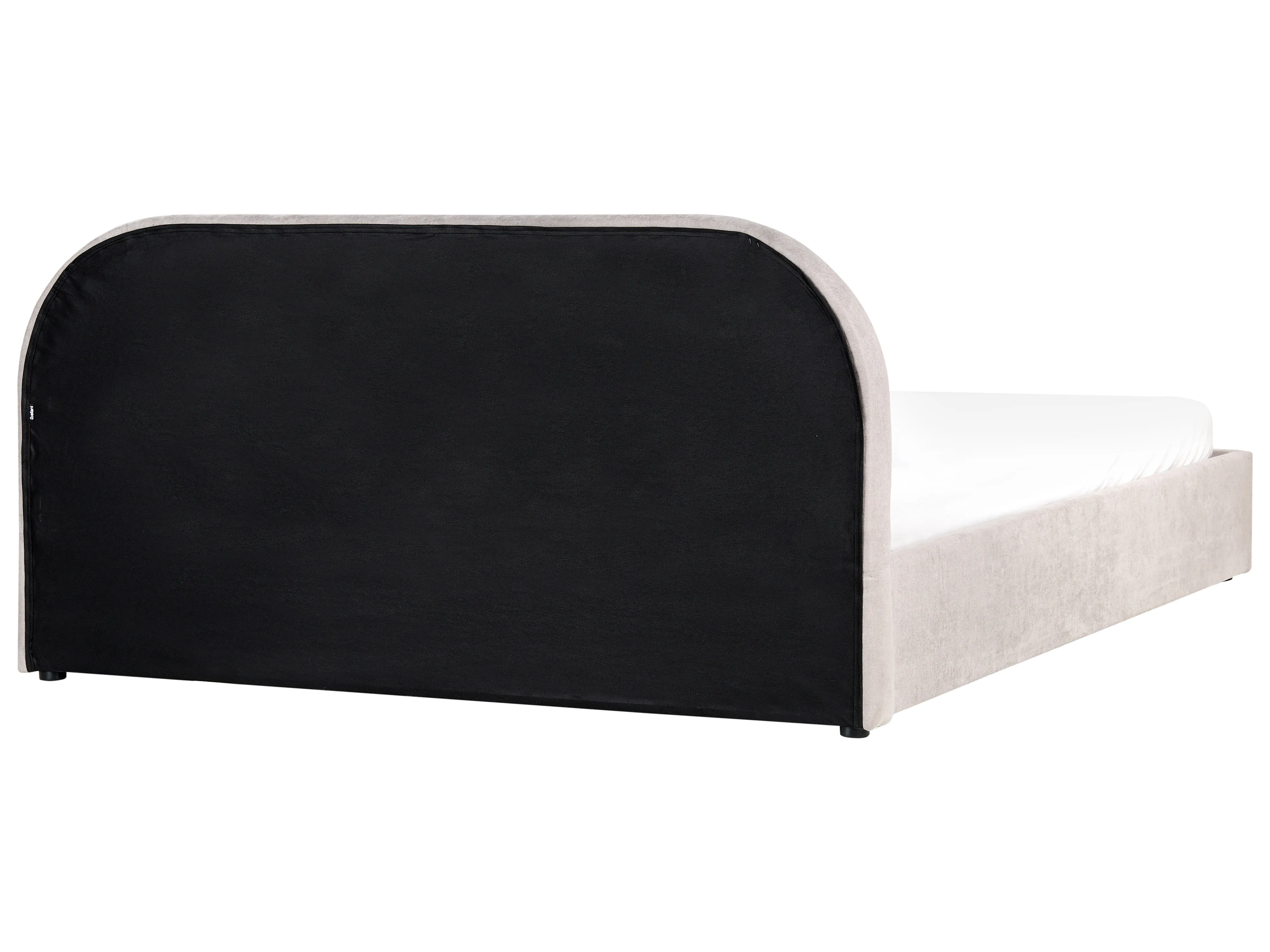 Bed met opbergruimte Chenille QUILLIEN 180 x 200 cm Taupe