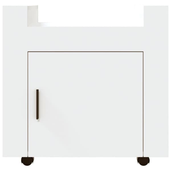 vidaXL Tralle til skrivebord hvit 60x45x60 cm konstruert tre