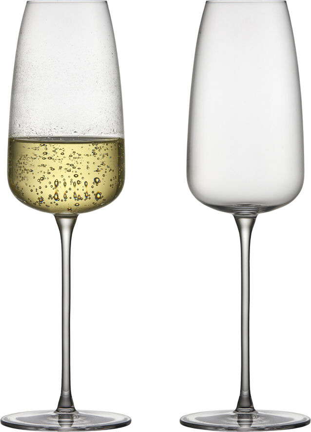 Lyngby Glas Champagneglas Veneto 36 cl 2 stk. Klar