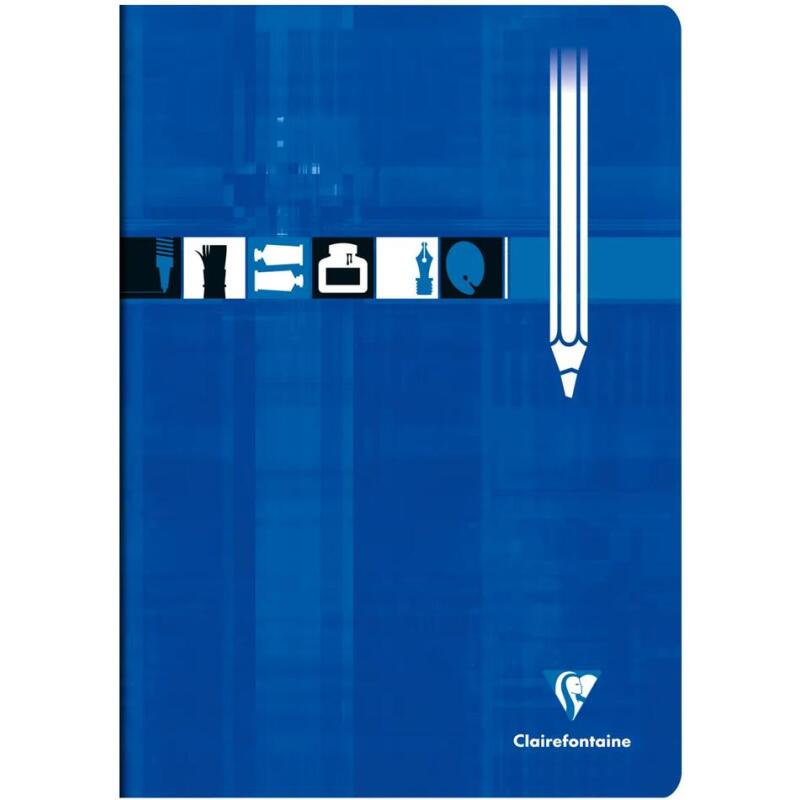 Cahier Dessin piqué A4 32 pages uni Bleu - Bleu