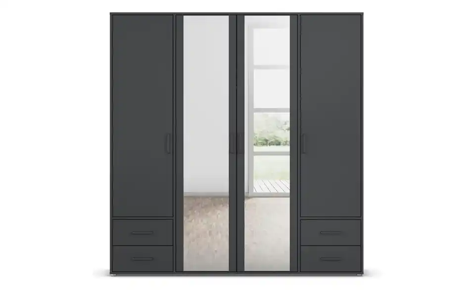 Drehtürenschrank ohne Absetzung 187 cm 4 Stück