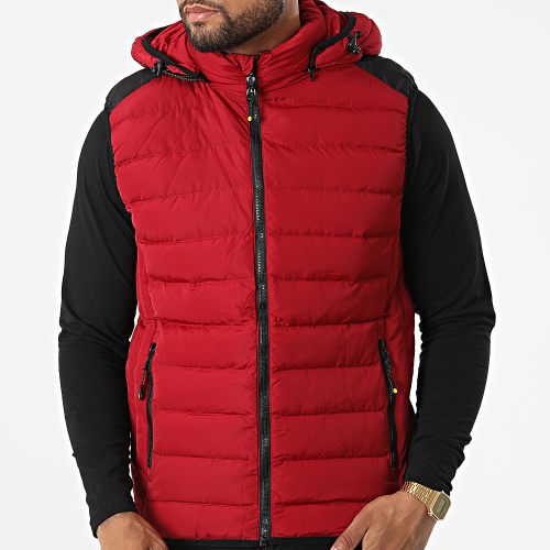 Doudoune Capuche Sans Manches 1206 Rouge