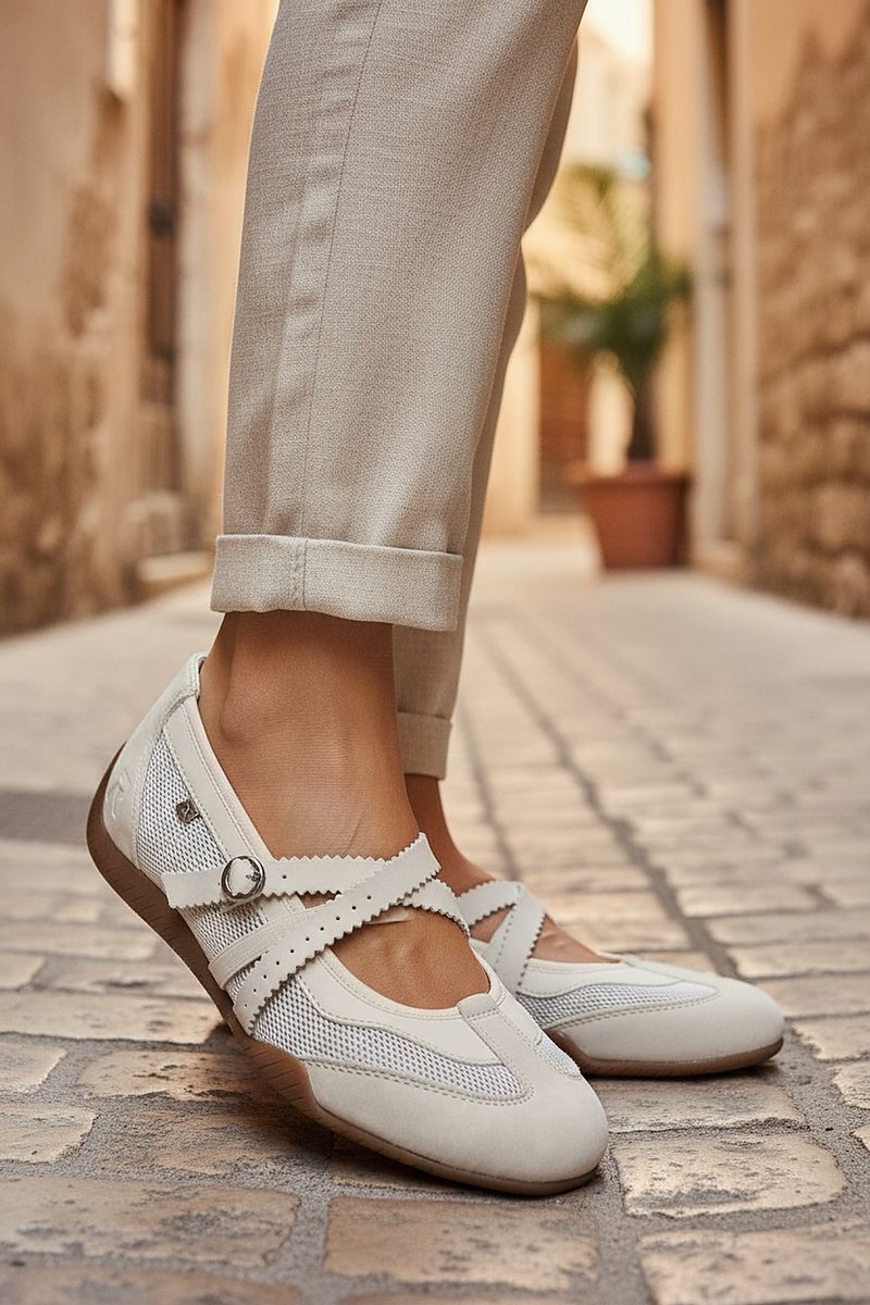 Rieker Sport Ballerina's Beige Dames