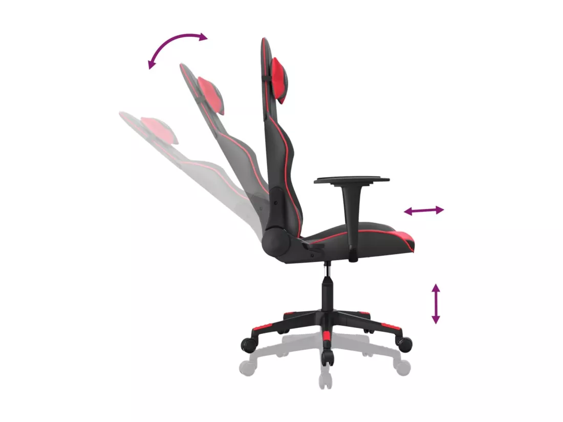 Chaise de jeu Noir et rouge Similicuir