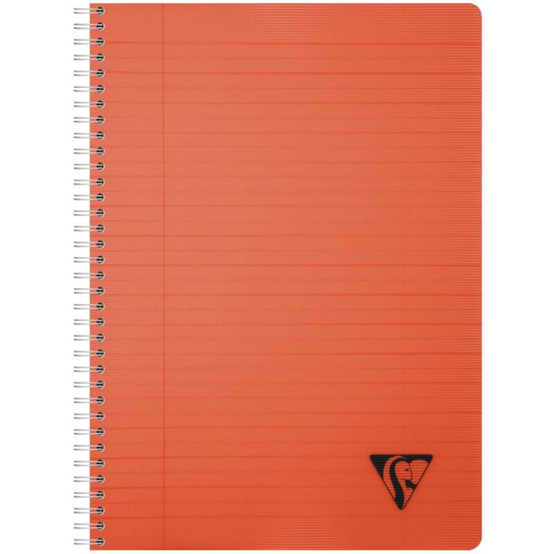 Cahier reliure intégrale Linicolor ESSENCE A4 180 pages ligné + marge couverture plastique polypropyène rainuré - Assortis