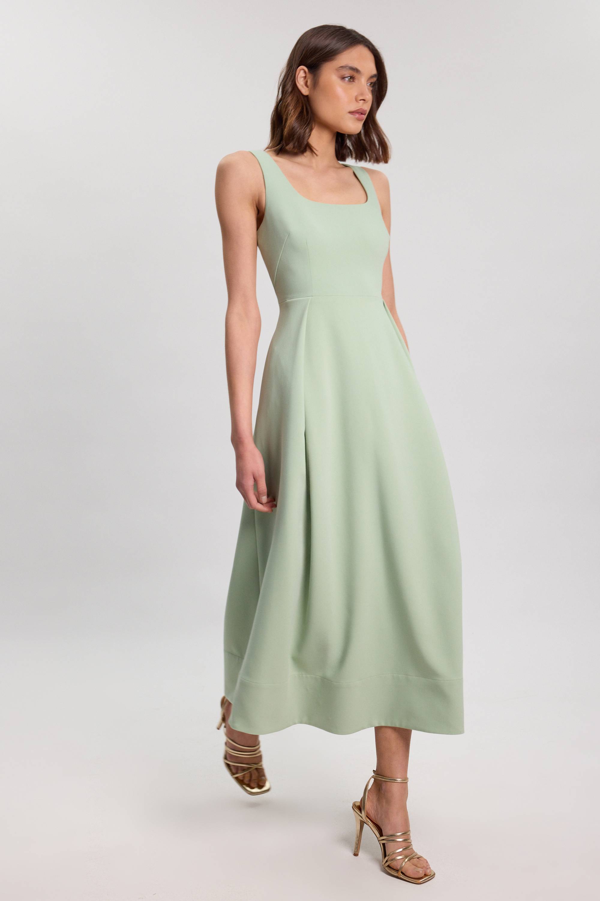 KarenMillen Robe Midi Cintrée À Jupe Ample Taille Petite