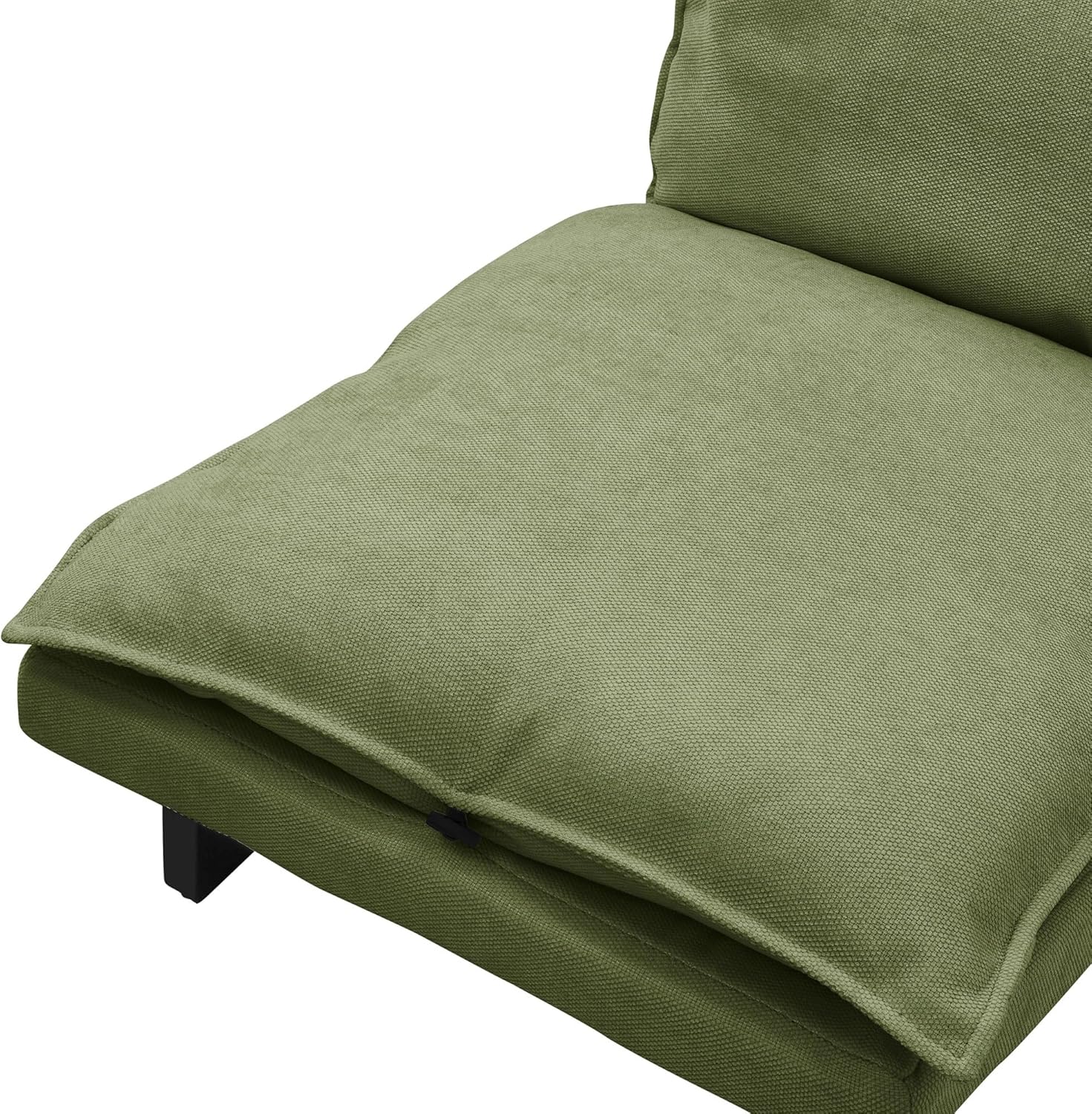 ML-Design Bodenstuhl Grün, Bodensessel gepolstert, verstellbare Rückenlehne, Leinenbezug, Stahlgestell, Loungesessel Sitzkissen Bodensofa Bodensitz Bodenkissen Relaxsessel Meditationsstuhl Lazy Sofa
