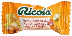 Ricola Balsam gefüllt Honig Caramel mit Zucker, 68 g