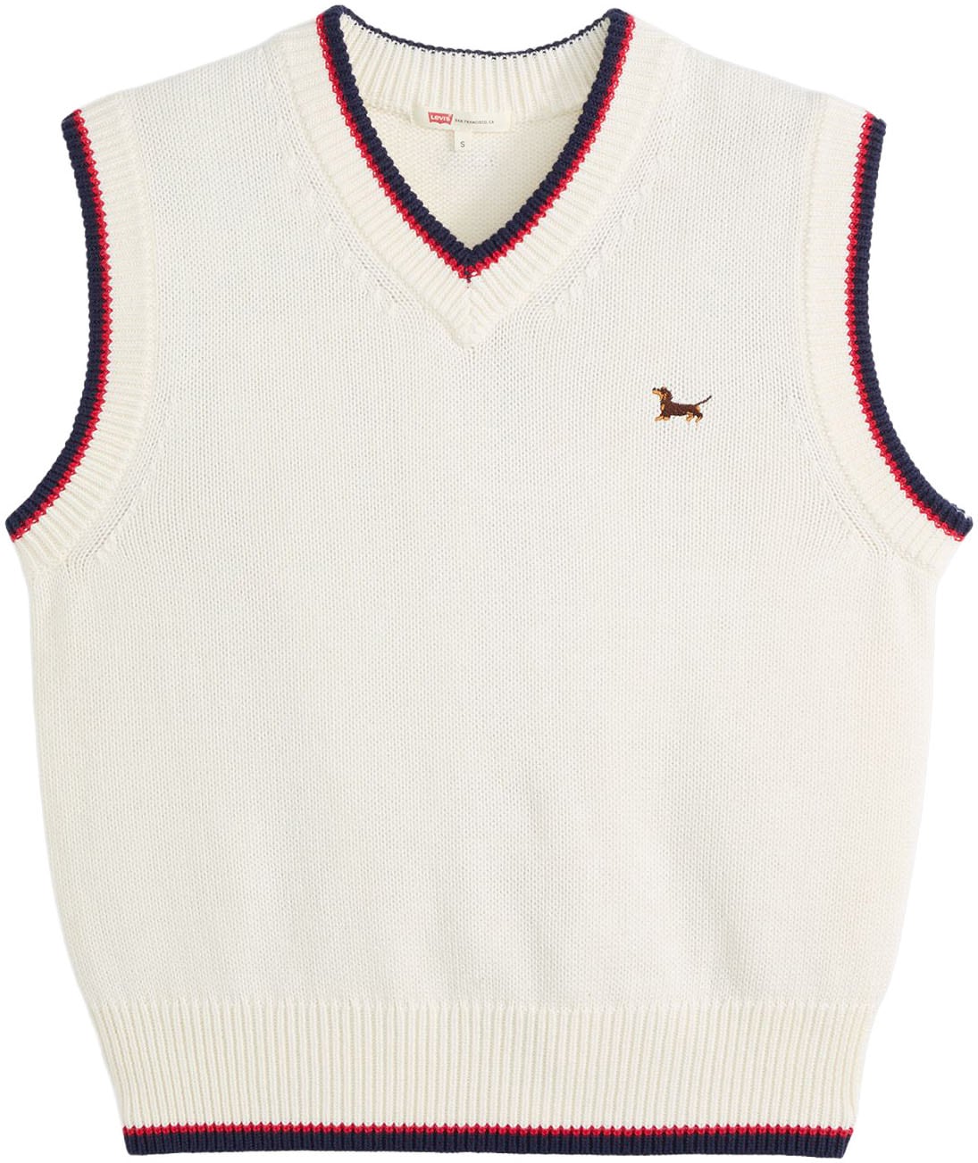 Levi's® Pullunder »CHARLIE VNECK VES«, Feinstrick mit Wollanteil