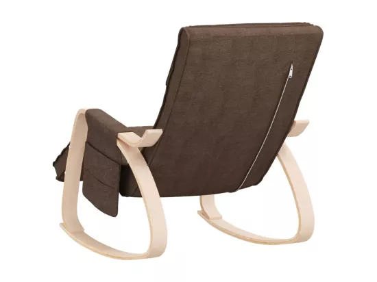 Chaise à bascule Marron foncé Tissu