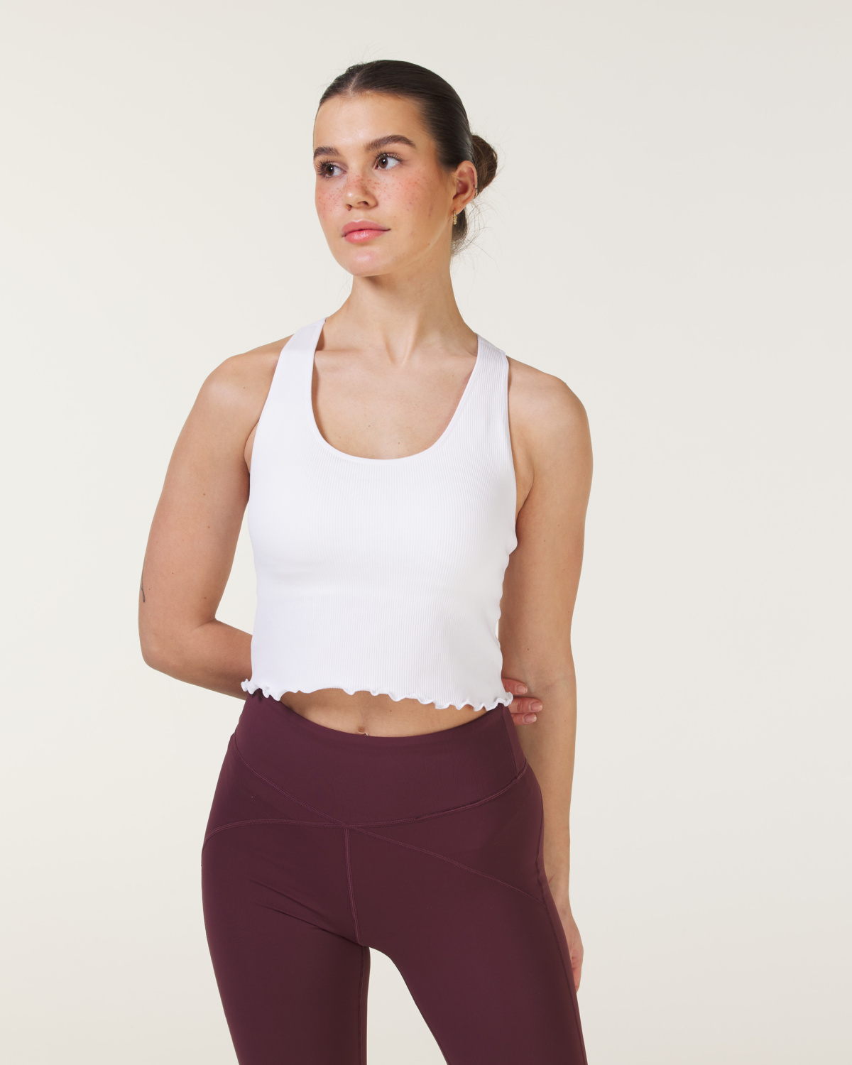 LEVITY Studio Rib Crop Top White