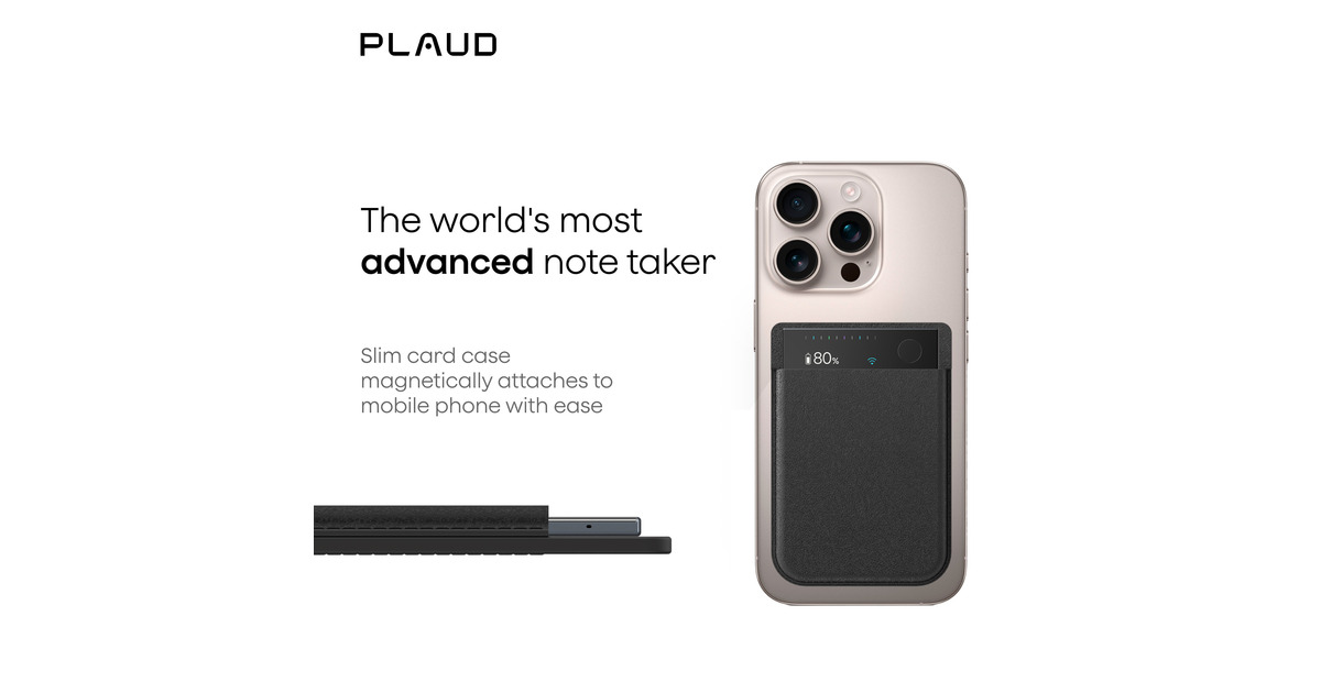 PlaudNote Pro dicteerapparaat  (Zwart, 64 GB, Bluetooth (BLE 5.4), Dual-band Wi-Fi (2.4GHz & 5GHz))