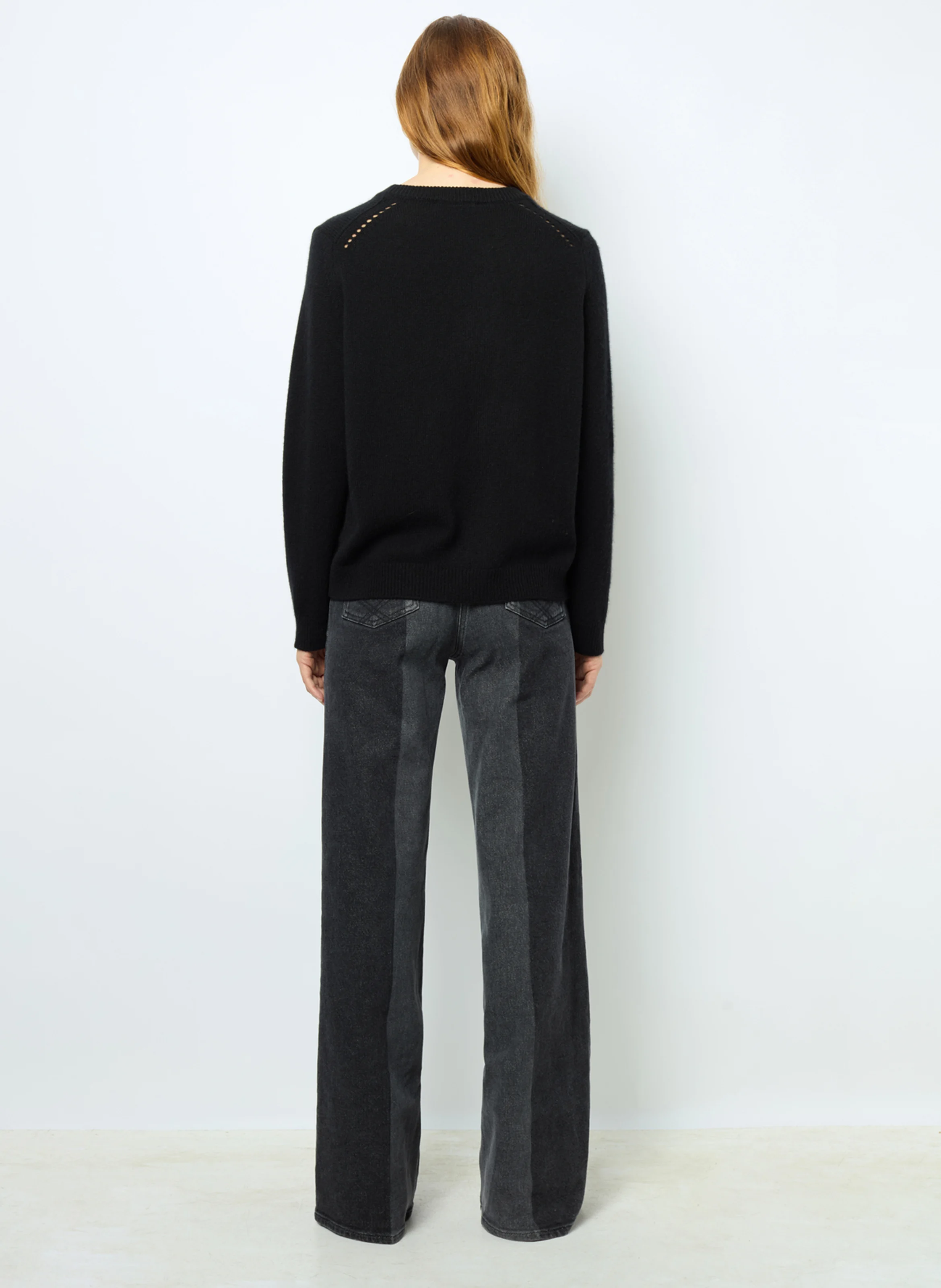 JOVITA - Pull col rond en cachemire | Noir