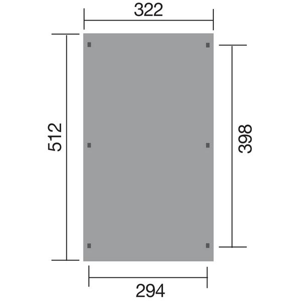 Weka Carport 617, ohne Dacheindeckung