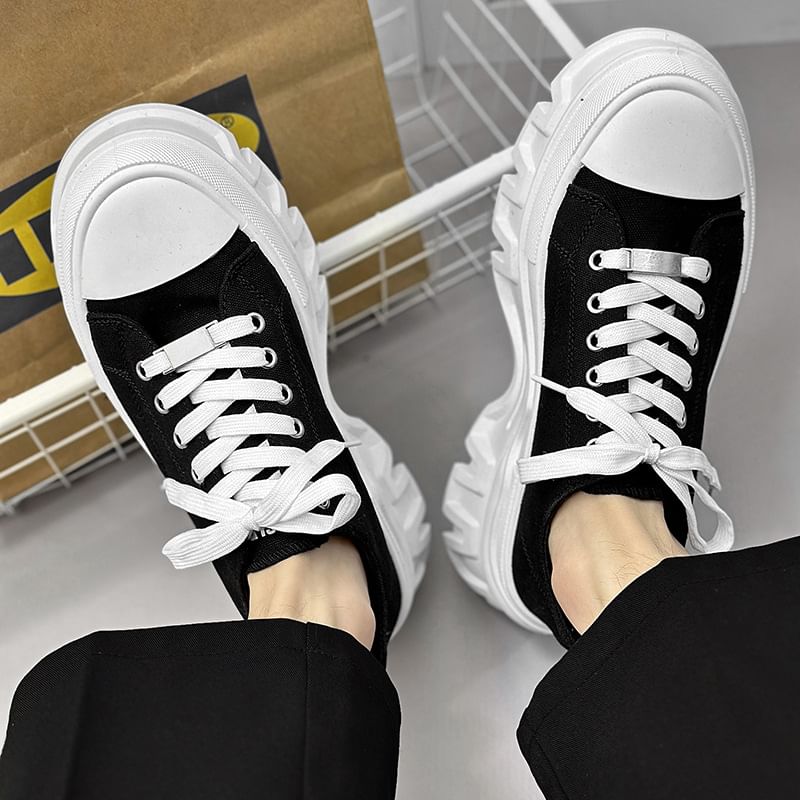 Tanzanite - Platform Canvas Sneakers