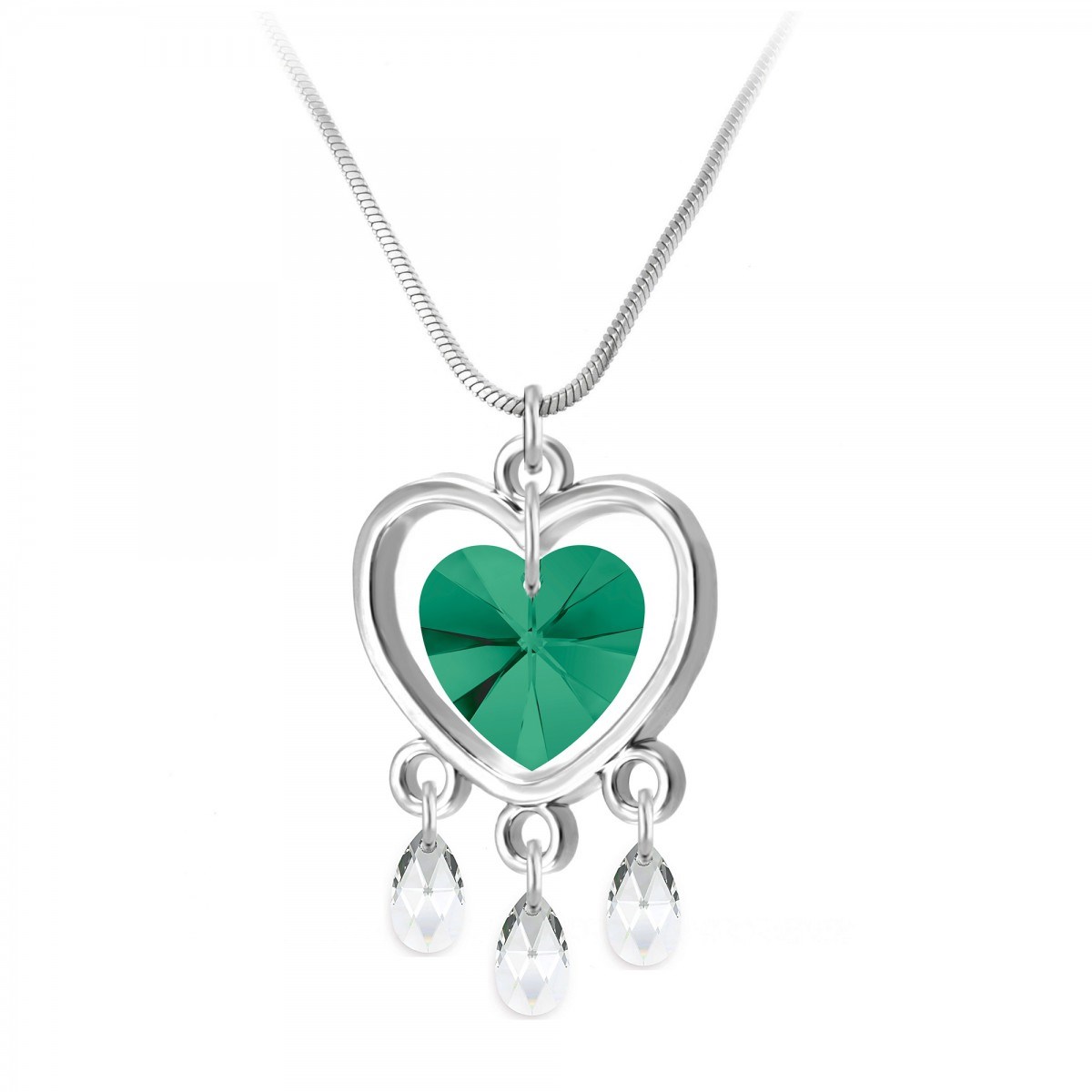 Collier coeur SC Crystal orné de Cristaux scintillants