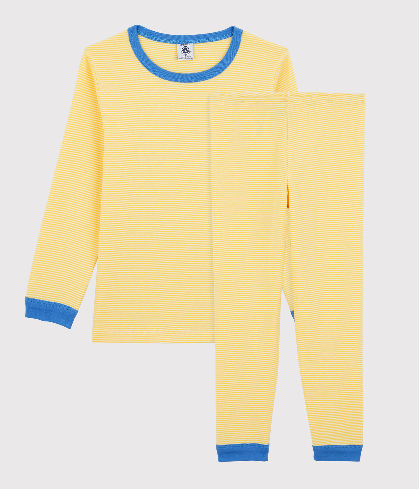 Pyjama rayé milleraies petite fille/petit garçon en coton biologique