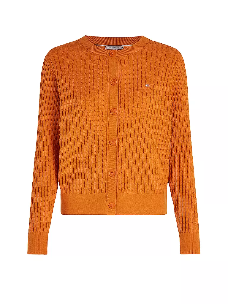 TOMMY HILFIGER Strickjacke orange
