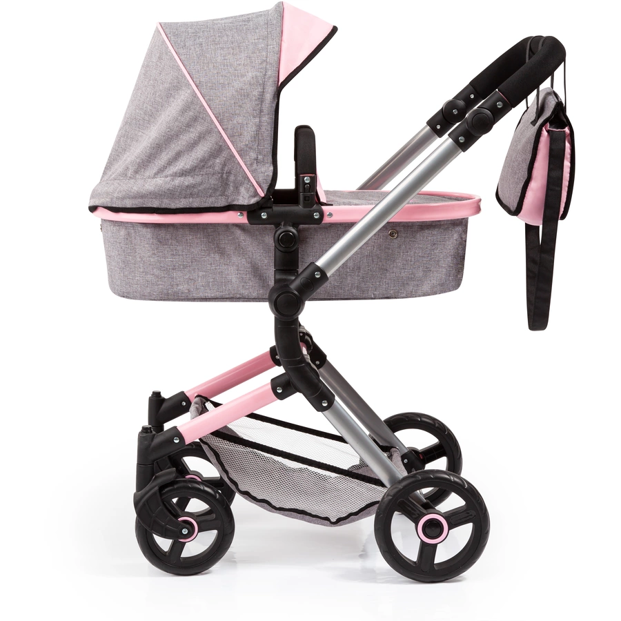 bayer Design Kombi-Puppenwagen Neo Vario graurosa, mit Schmetterling